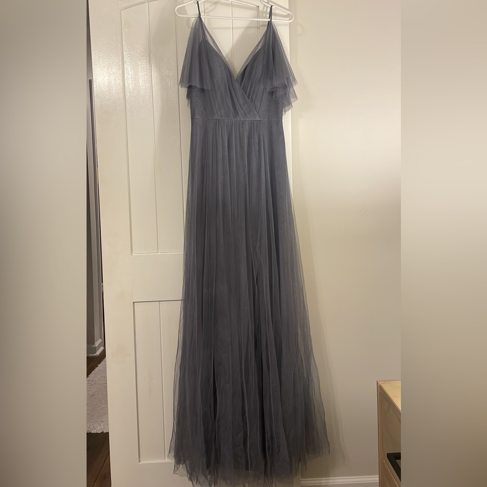 Flutter Sleeve BHLDN bridesmaid dress - Hydrangea. size 6
